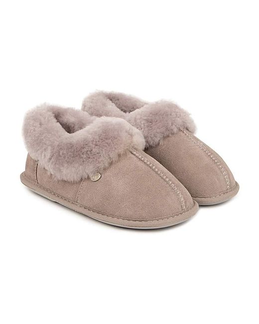 Just Sheepskin|Totes Gray Just Sheepskin Ladies Classic Slippers