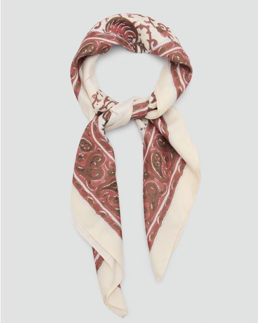 Mango Red Floral Printed Scarf