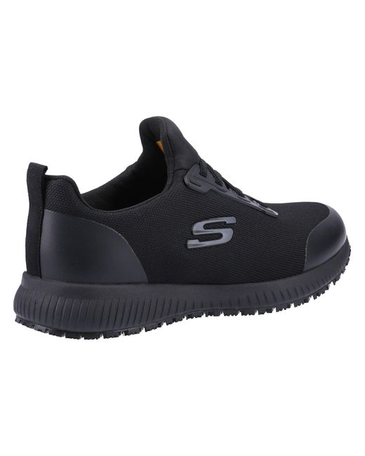 Skechers Workwear Black Skechers Squad Wide Sr Occupational Shoe