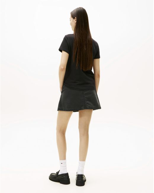 Tommy Hilfiger Black Embellished Flag T-Shirt