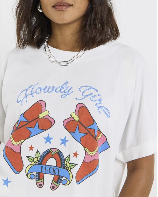 Twisted Wunder White Howdy Girl Jersey T-Shirt