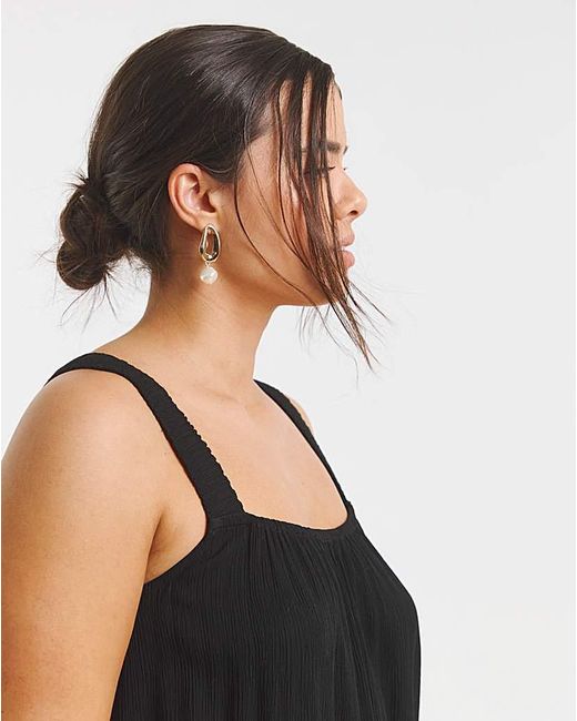 Simply Be Black Crinkle Cami