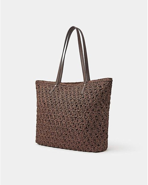 Accessorize Brown Raffia Tote Bag