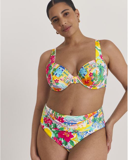 MAGISCULPT Green Underwired Printed Bikini Top