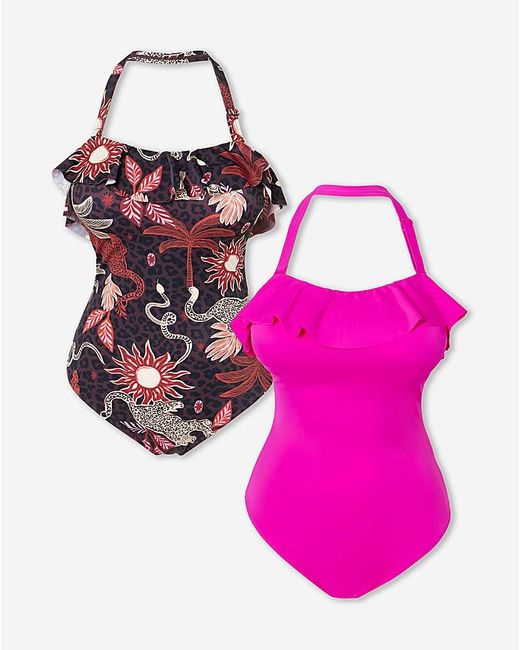 Simply Be Red Value 2 Pack Swimsuits