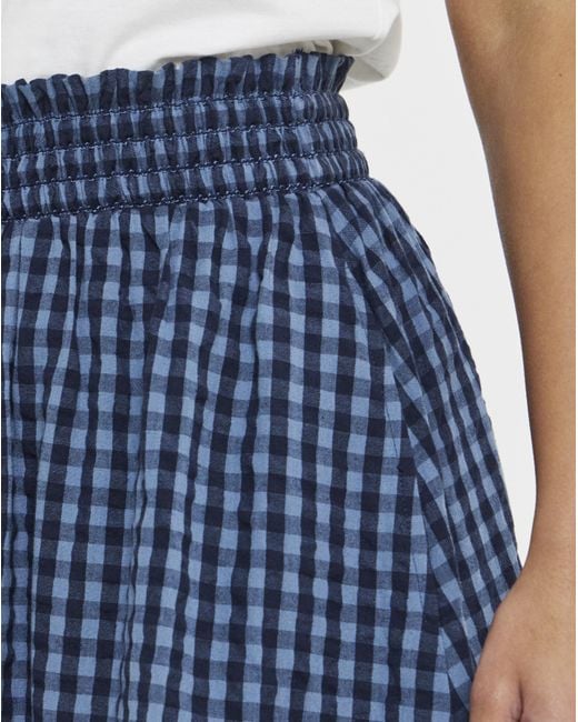 Simply Be Blue Gingham Midaxi Skirt