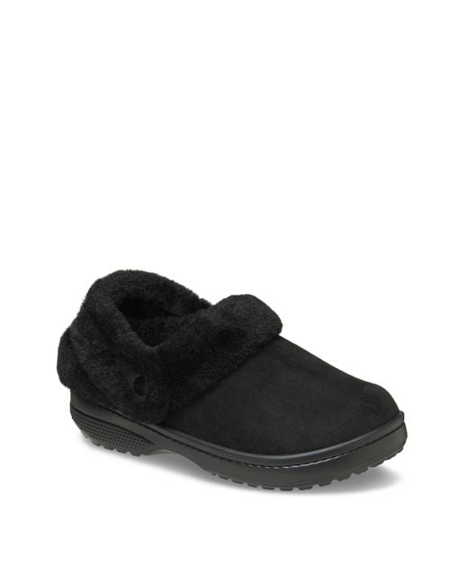 CROCSTM Black Unfurgtble Vegan Suede Clog