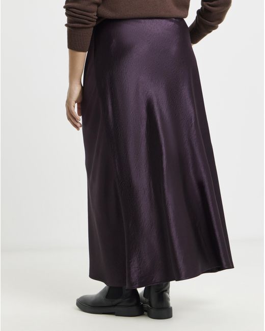 Simply Be Red Satin Maxi Skirt