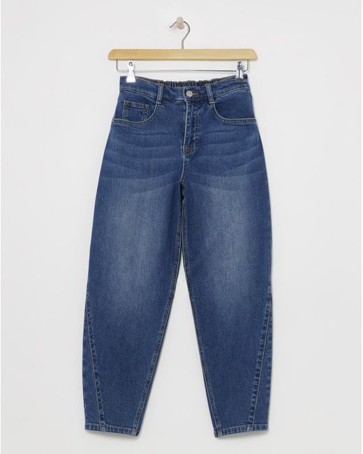 Simply Be Blue Cropped Tapered Jeans