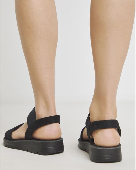 Simply Be White Stretchy Strap Sandal Ex Wide