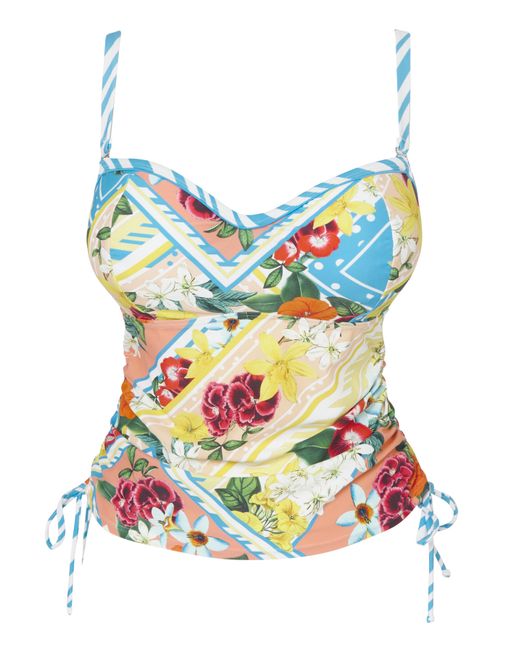 Figleaves Multicolor Frida Bandeau Tankini Top