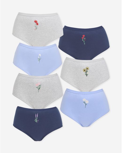 Pretty Secrets Blue 7 Pack Full Fit Knickers