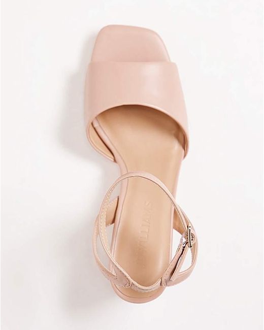JD Williams Pink Ankle Strap Block Heel Sandal E Fit