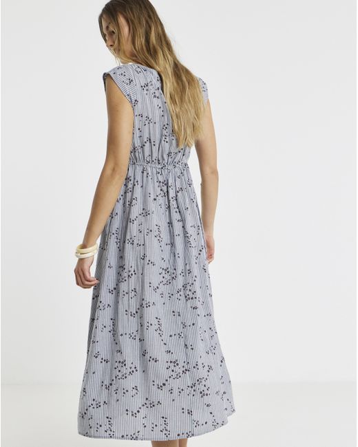 Simply Be Blue Button Up Sun Dress