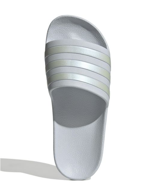 Adidas White Adilette Aqua Slides
