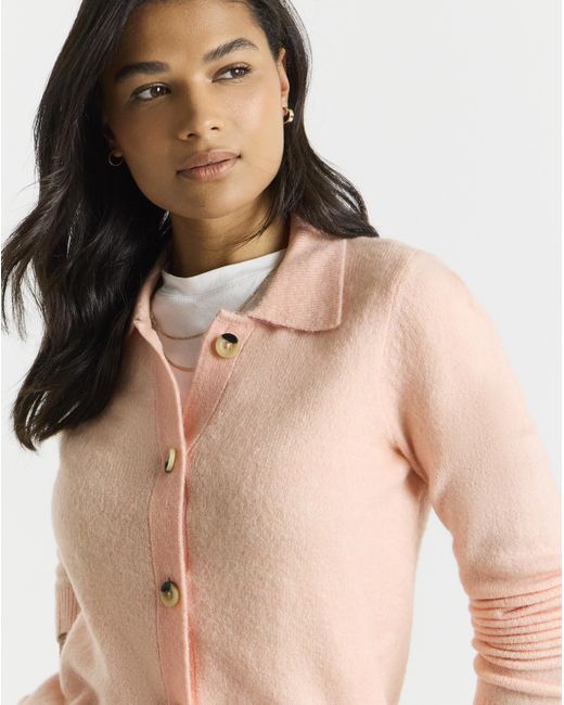 Simply Be Orange Button Through Collar Cardigan