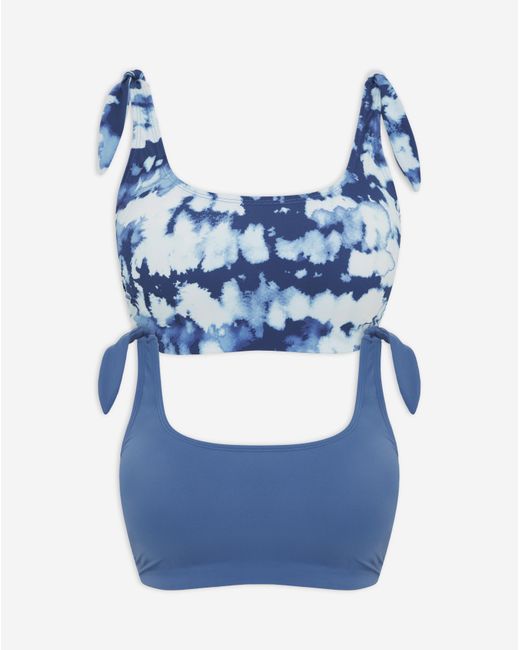 Simply Be Blue Value 2 Pack Bikini Tops