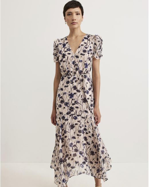 Phase Eight White Filcoupe Floral Dress