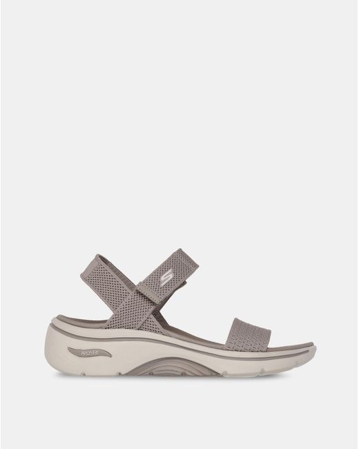 Skechers White Go Walk Arch Fit 2.0 Sandals