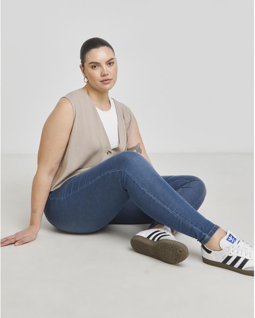 Simply Be Blue Seamed Skinny Jeggings