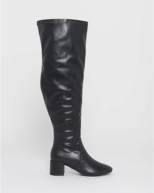 Simply Be Black Otk Stretch Toggle Boot Ex Wide C/Sc