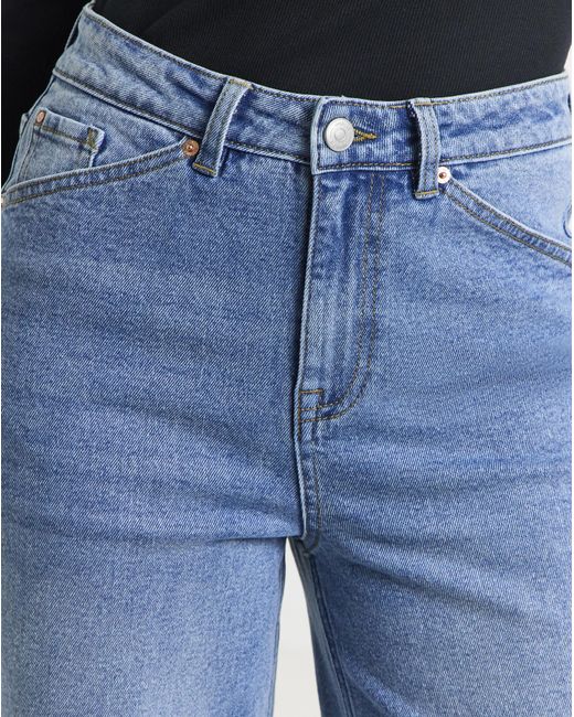 Simply Be Blue Light Wash 99/1 Slouchy Wide Leg Jeans
