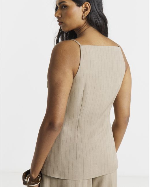 Simply Be Brown Square Neck Waistcoat