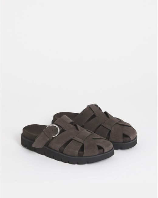Simply Be Brown Woven Closed Toe Mules Wide Fit