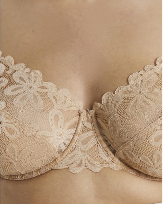Pretty Secrets Natural 2 Pack Daisy Lace Full Cup Bras