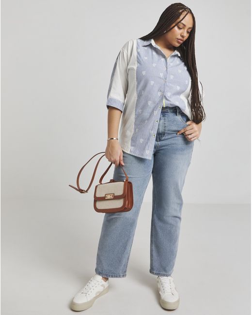Joe Browns Blue Cotton Stripe Shirt