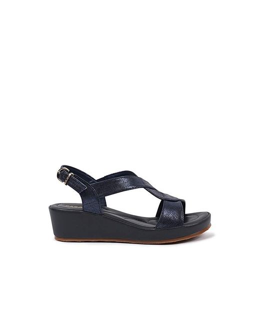 Paradox London Blue Vesper Wedge Sandals