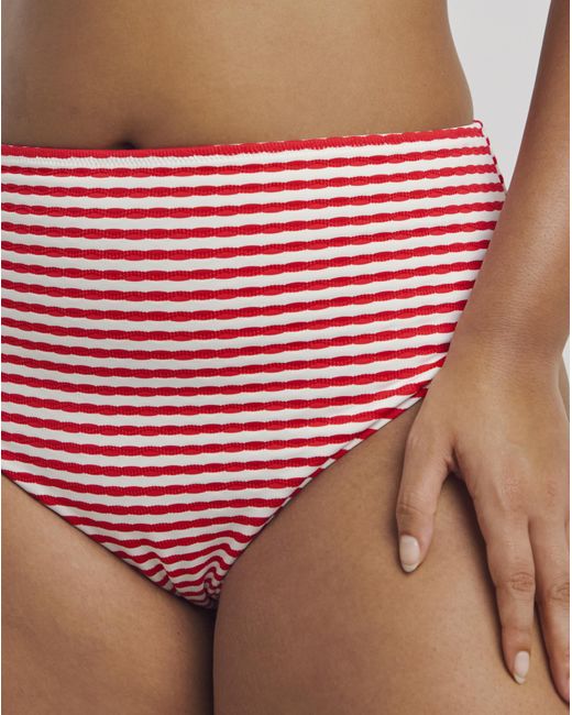Simply Be Red Contour High Leg Bikini Brief