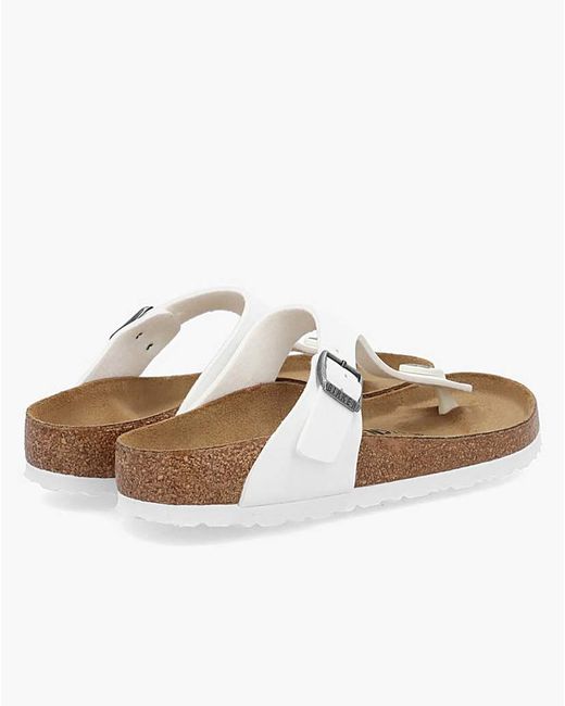 Birkenstock White Gizeh Toe Post Sandals