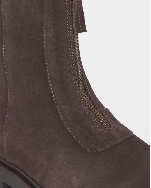 JD Williams Gray Zip Detail Ankle Boots E Fit