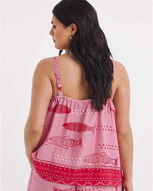 Simply Be Pink Placement Print Cami