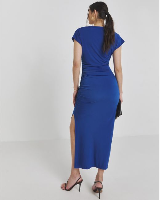 Joanna Hope Blue Magisculpt Ruched Dress