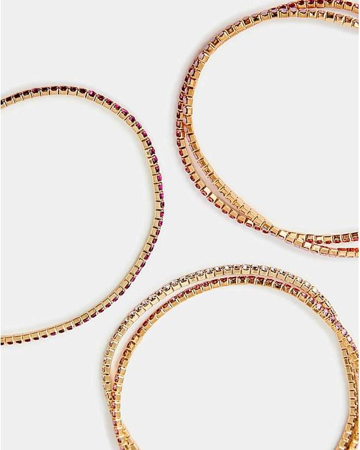Accessorize Pink Sparkle Stretch Bracelets