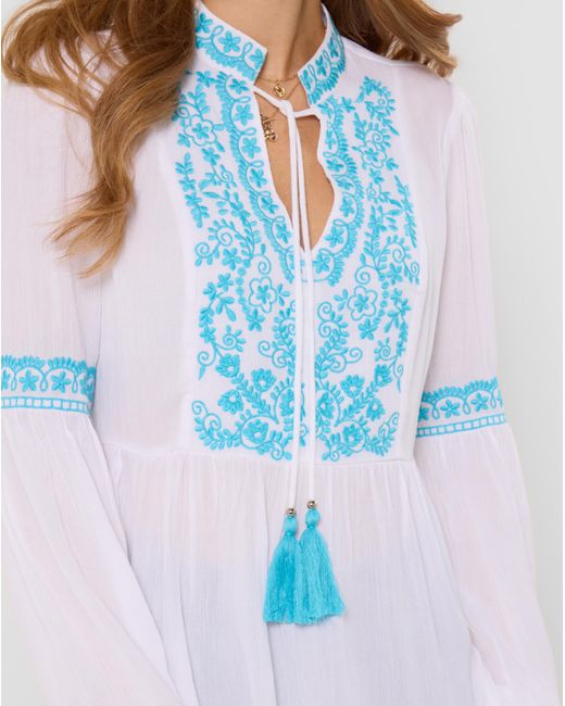 Joe Browns White Favourite Embroidered Tunic Top