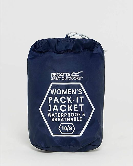 Regatta Blue Waterproof Pack-It Jacket Iii