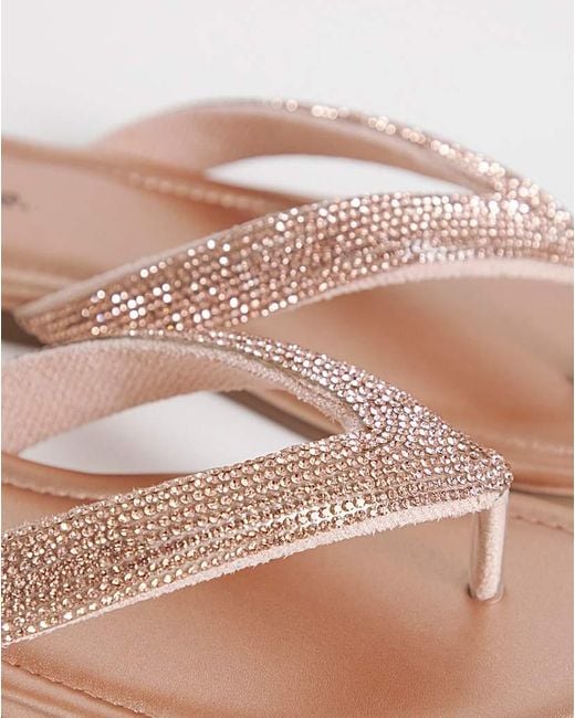 Simply Be Natural Flat Toe Post Sandals Extra Wide Fit