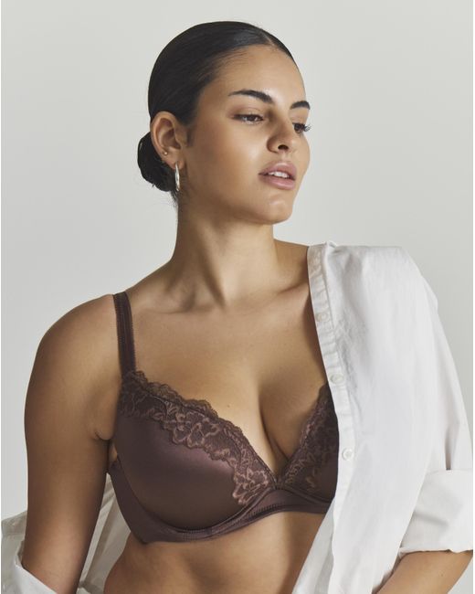 DORINA Brown Push Up Plunge Bra