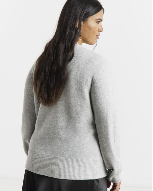 Simply Be Gray Ballet Wrap Cardigan