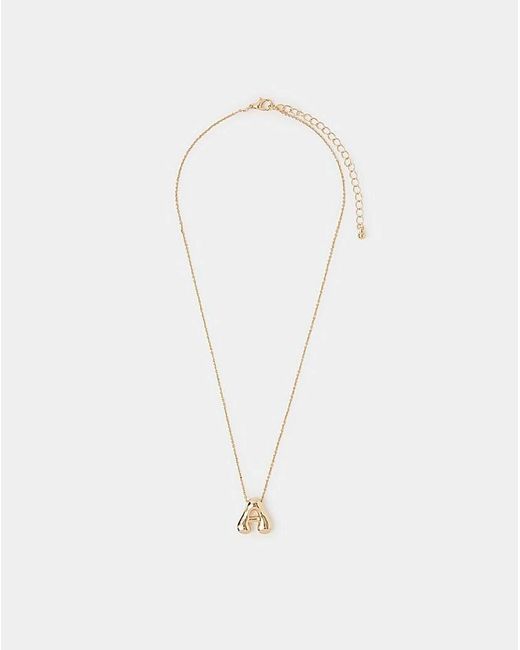Accessorize White Initial Pendant Necklace
