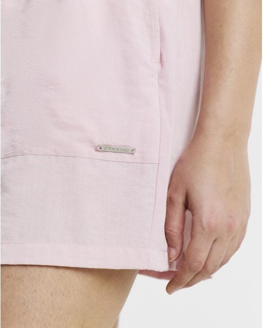 Gym King White Signature Woven Shorts