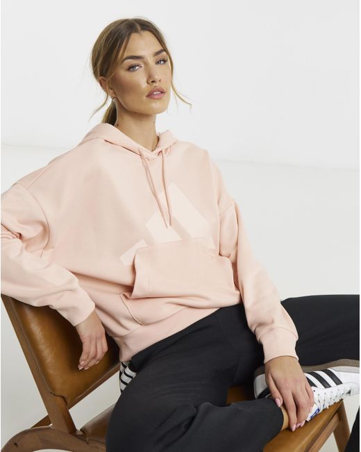 Adidas Natural Large Logo Hoodie
