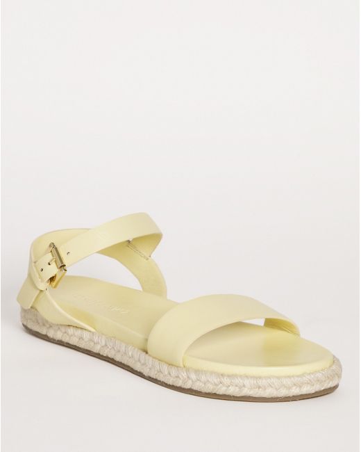 JD Williams Natural Leather Ankle Strap Espadrille Eee Fit