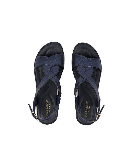 Paradox London Blue Vesper Wedge Sandals