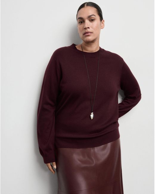 Mango Red Wool Mix Sweater