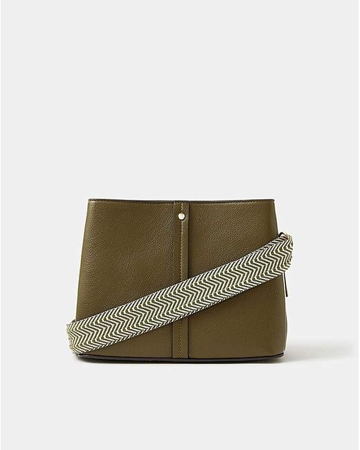 Accessorize Green Webbing Strap Crossbody Bag