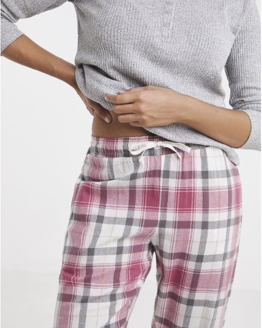 Pretty Secrets Gray Henley Pj Set
